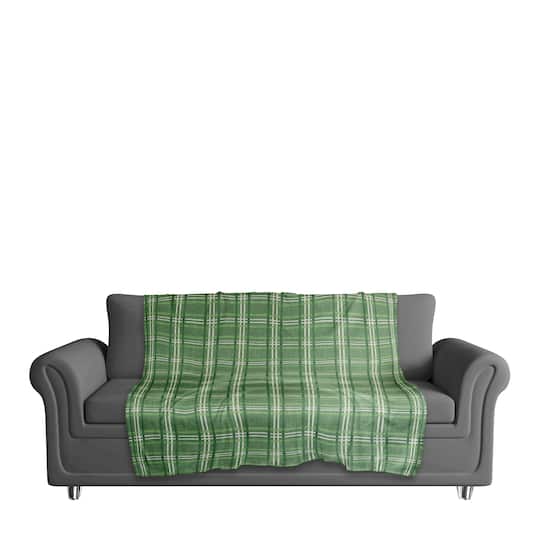 St. Patrick's Day Plaid Sherpa Fleece Blanket